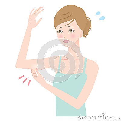 Womanâ€™s upper arm fat Vector Illustration